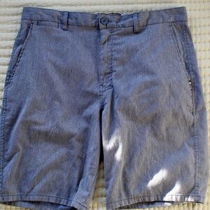 Vintgae Blue Flat Front Soft Chino Shorts